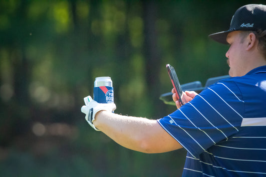 Golf Koozie, drink Koozie, side view